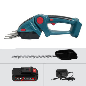 กรรไกรตัดหญ้าไร้สาย  2 IN 1 เครื่องตัดแต่งพุ่มไม้   Electric Hedge Trimmer  แบต 24VF  กรรไกรป้องกันความเสี่ยงสนามหญ้า(ร้านค้าไทย）