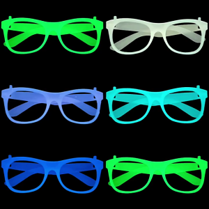 แว่นตาเรืองแสงเรืองแสงสำหรับเด็กผู้ใหญ่กรอบแว่นตาสำหรับการดำเนินการเป็นขั้นแว่นตาปาร์ตี้คลั่ง