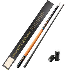 KONLLEN Billiard Carbon Fiber Pool Cue Stick 12.5mm Tip 3*8/8 Joint Pin Professional Taper Leather Grip Billar Kit with Case