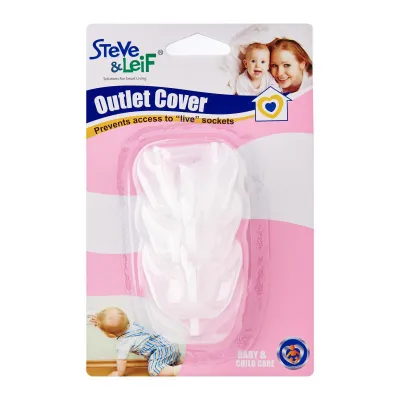 Steve & Leif Safety Plug Cover White 4Pcs [Min Purchase 3]