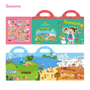 Reusable Sticker Book for Kids with Theme / Educational Learning Stickers Toy for Childrens Day Gift