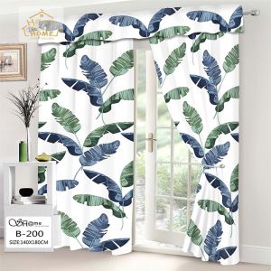 NEW GUSSY ELEGANT CURTAIN FLORAL/ ABSTRACT/ BUTTERFLY DESIGN FOR WINDOW OR DOOR CURTAIN HOME DECOR WITHOUT SCALLOP 140X210 CM