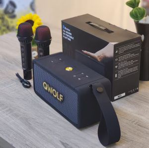 ลำโพงบลูทูธ รุ่น M3 ฟรีไมค์ลอย2ตัว รองรับAUX TF USB บอก%แบตเตอรี่ เสียงดี เพิ่ม-ลดเสียงได้ สามารถเชื่อมได้2ตู้ ลำโพงพร้อมไมค์ร้องเพลง