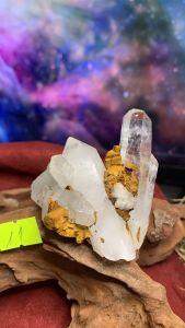 cụm tinh thể pha lê đá Apophyllite rhinestone tự nhiên lemurian cộng sinh Pyrite năng lượng vũ trụ clear quartz mã 11