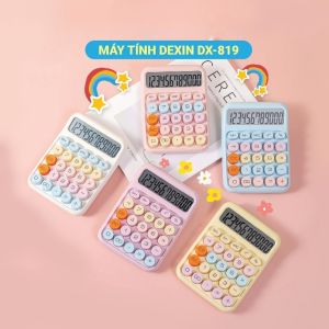 Máy Tính Mini Phím Tròn Pastel 12 Số LCD Lớn – Calculator Cute Để Bàn Nhỏ Gọn Văn Phòng Bán Hàng