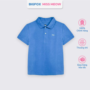 Áo polo bé trai Bigfox Miss Meow mùa hè chất cá sấu áo có cổ đồng phục đi học size đại 7-15 tuổi 50kg