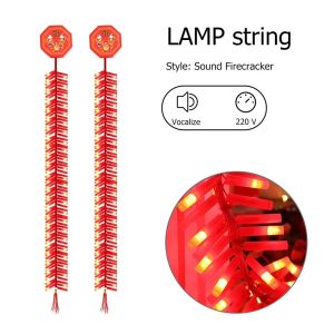 LYMEDIA 1Pcs with Sound Electronic Firecracker Light Led Electronic Firecracker Light Simulation Firecrackers Chinese Year Firecrackers Durable 92/110/140 LED Year Firecrackers Lamp