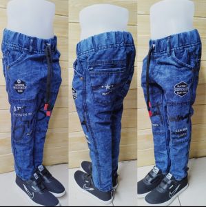 Celana panjang jeans anak laki laki usia 1 - 12 tahun / celana panjang anak cowok model bordiran/ premium quality bisa COD