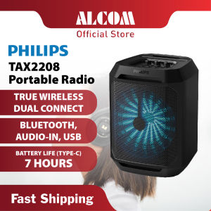 PHILIPS TAX2208 Bluetooth Speaker with 30W Dual Connectivity Karaoke Function 10m Range & 7h Playtime