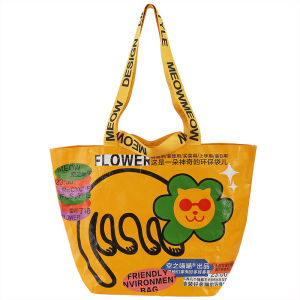 Portable Shopping Bags Folding Handbags Supermarket Shopping Bags Creative Large-capacity Waterproof