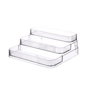 SG In stock 3 Tier Desktop Perfume Shelf PET Cosmetic Organizer Perfume Storage Rack Doll Display Stand Kitchen Seasoning Organizer
