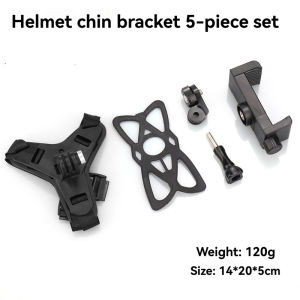 Motorcycle Helmet Chin Strap Mount Kit 5pcs Bracket for GoPro Adjustable Helmet Strap Bracket for Motorcycle Riding/Snow Skiing/Sports