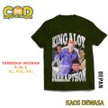 Kaos Distro King Aloy X Marapthon DJ Viral Mister Aloy Reza Arap -Baju Dewasa Premium Unisex BisaCod. 
