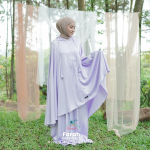 Ghanimi - Farah Prayer Set / Mukena Rayon Polos Nyaman Panjang Dewasa  Twill Muslim Lilac  Travel