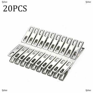 [COD] fjdse คลิปหนีบผ้าสเตนเลสสตีล10 20ชิ้นคลิปหนีบผ้าสำหรับใช้ในครัวเรือนคลิปหนีบกันลม