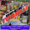 Stiker Cutting Logo Timbul Premium Hologram SPEK TOBRUT, SPEK ARABIC, SPEK MANWHA Panjang 14 cm Stiker Vinyl Anti Air kualitas premium. 