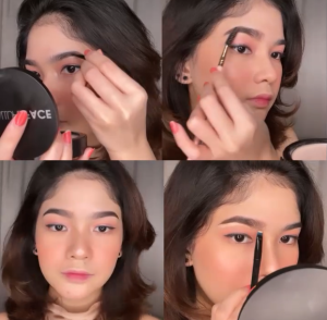 Kem kẻ lông mày FOCALLURE dạng gel không thấm nước chống mồ hôi bền màu lâu trôi kèm cọ 2 đầu tiện lợi - INTL