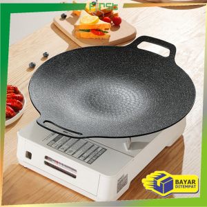 FH-C1211 Wajan Panggangan Grill Pan 34 CM Anti Lengket Alat Pemanggang BBQ Korea Datar / Wajan