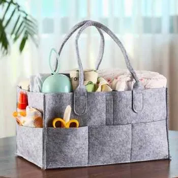 Tas Organizer Perlengkapan Bayi Portable Baby Diaper Caddy Bag - SS320 - Gray