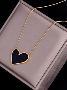[Bayar Ditempat] Kalung Titanium Lapis Emas Anti Karat Asli ori Import / Kalung Titanium Liontin Love Wanita / Kalung Titanium Korean Style