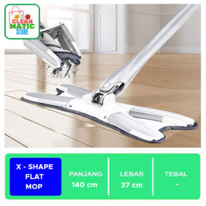 X-Shape Flat Mop / Alat Pel Praktis