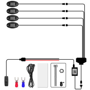 Ekleva G7 Ứng Dụng 12V đèn RGB khung gầm xe Undergolw Trang Trí Môi Trường Xung Quanh Đèn LED Bluetooth thông minh Cartronics Cho Thuyền xe Jeep off-road 4x4 Xe Tải