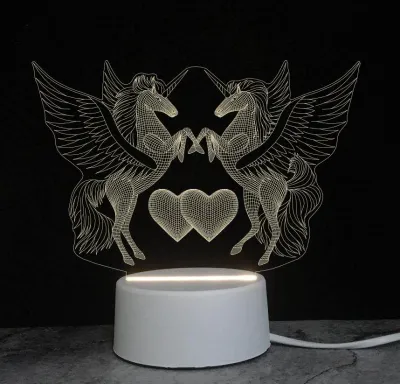 LAMPU HIAS 3D /lampu tidur LED acrylic/aklirik/motif lucu imut/souvenir hadiah ulang tahun