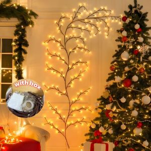 LED Branch Vine Lamp Night Light For Room Wall Decoration Christmas Halloween Decoration Tree Light