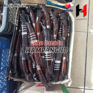 Pisau Badik Ukir Pendek Pisau Sembelih Rasamala Baja