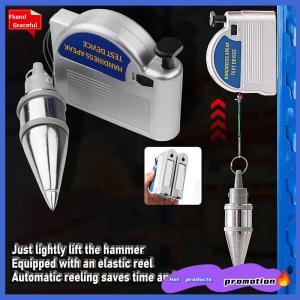 Fkend Retractable Plumb Bob With 6M Automatically Stretch Line Quickly Stabilize Magnetic Plumb Bobs Tool For Construction Industry