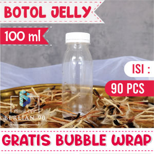 (90 PCS) Botol Jelly 100 ml Botol Air Zam Zam 100 ml Botol Madu 100 ml Botol Plastik 100ml