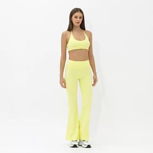 Wide-leg Pants Womens High Waist Yoga Leggings High Stretchy Butt Lifting Breathable Sports Pants for Women Gym Flared Leggings2026