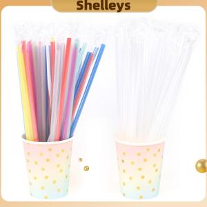 [Shelleys] 100PC rõ ràng cá nhân bọc uống PP ống hút uống ống hút Nguồn cung cấp bên