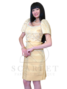 Modern Filipiniana Midi Dress