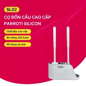 Cọ bồn cầu cọ toilet nhà vệ sinh 3 trong 1 có thể treo tường Parroti Silicon SL02