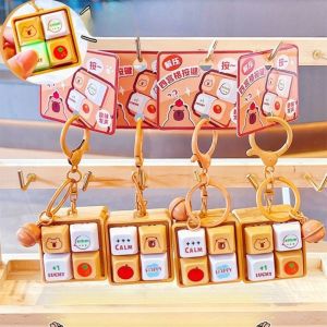 Sáng Tạo LED Fidget Bàn Phím Capybara Móc Khóa Mới Lạ Quyến Rũ Ngón Tay Fidget Clicker Ngộ nghĩnh Túi Pendent Bạn Bè Quà Tặng