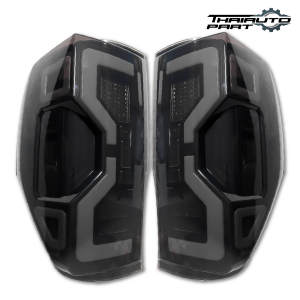 ไฟท้าย LED รุ่น ฟอร์ด เรนเจอร์ FORD RANGER ปี 2012 - 2021 สีสโม๊ค 1 คู่ ซ้าย + ขวา รวมชุดสายไฟ