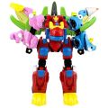 4 IN 1 ABS Deformation Gogo Dino Robot Toy Action Figures Transformation Car Airplane Gogo King Dinosaur Toys for Kids Gift. 