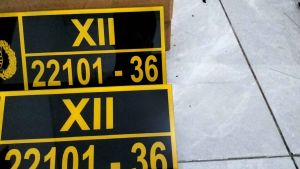 ( 1SET ) PLAT AKRILIK MOTOR POLISI & TNI VARIASI