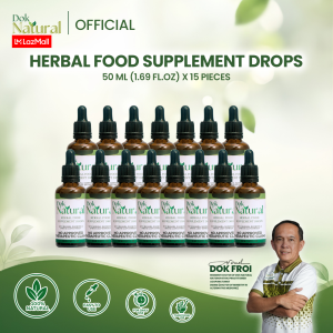 Dok Natural Herbal Food Supplement Drops | Sambong Banaba Stevia | 15 x 50ml | FDA Registered | No Approved Therapeutic Claims