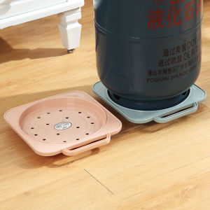Moveable Gas Tank Swivel Bracket Plastic Base Basin Holder With Pulley Moveable Rolling Storage Tray