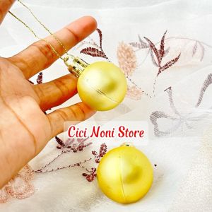 Lampion Hiasan Natal Bentuk Bola Ornamen Size Mini Kecil 3 Cm Per 1 Pcs Aksesori Pohon Aneka Motif