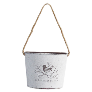 Hanging Planter Basket Modern Decorative Metal Flower Pot for Indoor Outdoor Garden Balcony Fence Wall and Home Decoration