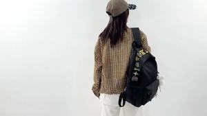 AE New ins Embroidered backpack for middle and high school students and college students large-capacity casual backpack versatile and lightweight for campus use