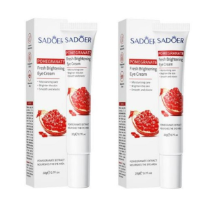 Erya Shop 【Buy 1 Free 1】SADOER Vitamin C Eye Cream Red Pomegranate for Dark Circles Anti Aging eye care Remove Fine Lines Fat Particles Krim mata eye bag remover 维生素C眼霜20g