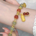 🔥Orfila Creative Lucky Peanut Bracelet Chinese-style Vintage Hetian Jade Beaded Bracelet For Women. 