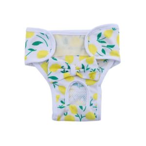 SWEET ELVES โพลีเอสเตอร์ กางเกงผ้าอ้อมสุนัขตัวเมีย ระบายอากาศได้ระบายอากาศ ใช้ซ้ำได้ กางเกงมีประจำเดือนสำหรับสุนัข ใช้งานได้จริง นุ่มนุ่มๆ กางเกงเพื่อความปลอดภัยทางสรีรวิทยาของสัตว์เลี้ยง สำหรับสุนัข