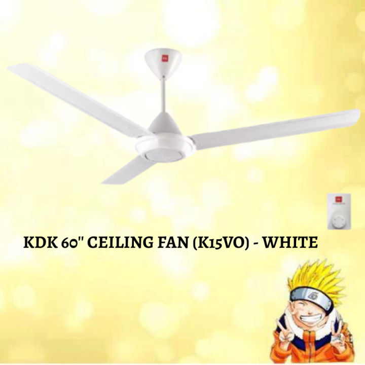 KDK 60" CEILING FAN K15VO WHITE (REGULATOR CEILING FAN) TWIN PACK