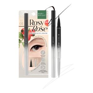 [Thailand] Bút Kẻ Mắt Và Phấn Mắt Gel Baby Bright Rosy Rose 2in1 Màu Đẹp Tiện Dụng
