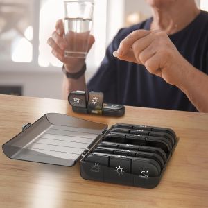 กล่องยา 7 วัน กล่องยาพกพา แบ่งทาน3เวลา ใช้งานง่ายและพกพา กล่องยาที่ดี  ดูแลสุขภาพร่างกาย E69